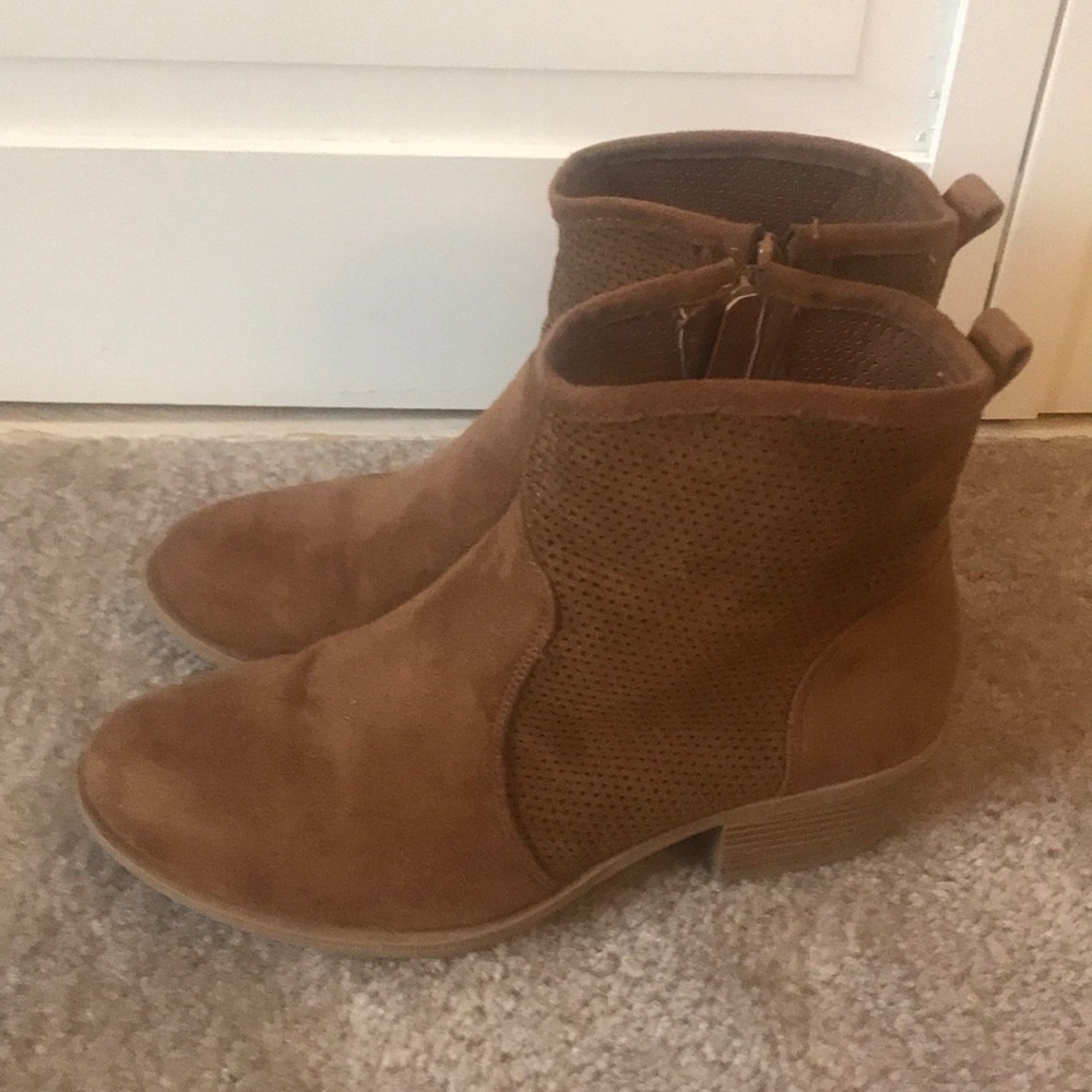 Brown swede boots